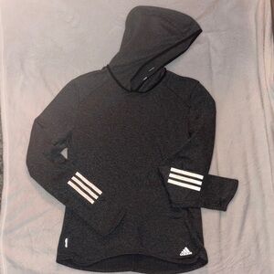 Adidas Woman’s Grey Hoodie with light reflective stripes and logo